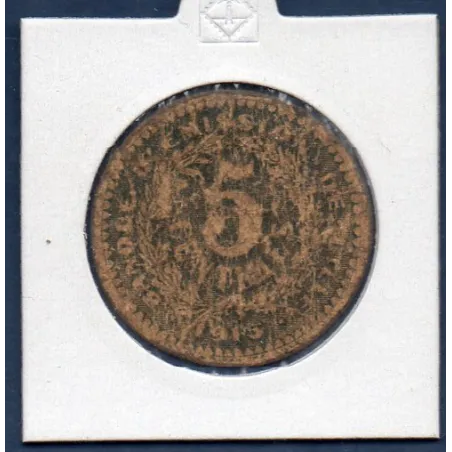 Bon Banque d'émission Lille 5 centimes, B-, 1915 Pirot 59-3058 Billet