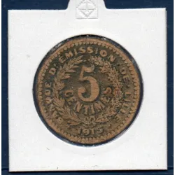 Bon Banque d'émission Lille 5 centimes, TB, 1915 Pirot 59-3058 Billet