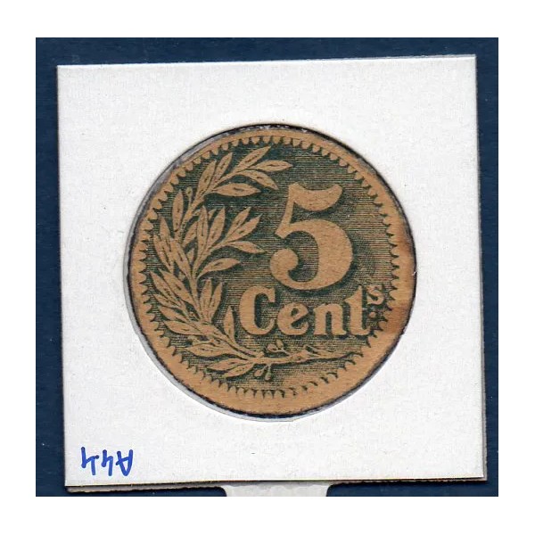 Bon Banque d'émission Lille 5 centimes, TTB, 1915 Pirot 59-3058 Billet