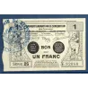 Bon ville Région Valenciennes et limitrophes 1 franc, TTB+, 11.1917 Pirot 59-2583 Billet