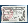 Bon régional Nord, Aisne et Oise (Fourmies) 50 centimes, TTB, 8.5.1916 Pirot 59-1115 Billet
