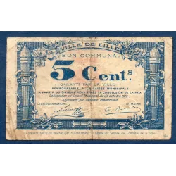 Bon communal Lille 5 centimes, B, 31.10.1917 Pirot 59-1630 Billet