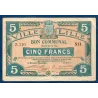 Bon communal Lille 5 francs, TTB-, 13.7.1917 Pirot 59-1623 Billet