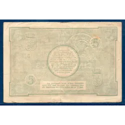 Bon communal Lille 5 francs, TTB-, 13.7.1917 Pirot 59-1623 Billet