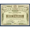 Bon communal Lille 10 francs, TTB, 31.8.1914 Pirot 59-1604 Billet