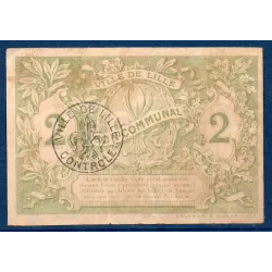 Bon communal Lille 2 francs, TB+, 15.12.1917 Pirot 59-1639 Billet