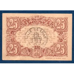 Bon communal Lille 25 centimes, TTB, 13.7.1917 Pirot 59-1621 Billet