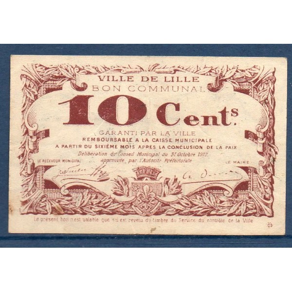 Bon ville Arrondissement Valenciennes 20 centimes, B, 9.1914 Pirot 59-2538 Billet
