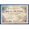 Bon communal Hautmont 1 franc, TB, 25.1.1915 Pirot 59-1297 Billet