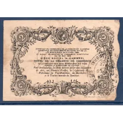 Bon communal Cambrai 2 francs, TB, 30.11.1916 Pirot 59-487 Billet