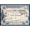 Bon communal Cambrai 1 franc, TB+, 30.10.1914 Pirot 59-455 Billet