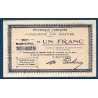 Bon ville Baives 1 franc, TTB, 31.8.1915 Pirot 59-274 Billet
