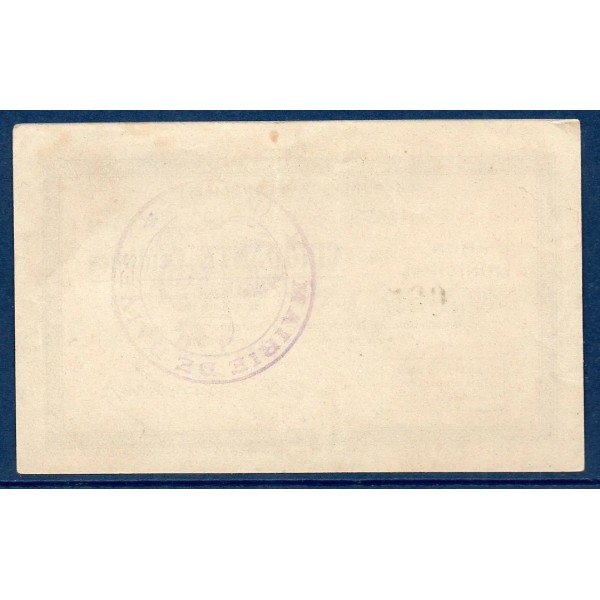 Bon ville Baives 50 centimes, TTb, 7.7.1915 Pirot 59-269 Billet