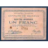 Bon ville Baisieux 1 franc, TB, 5.4.1915 Pirot 59-257 Billet