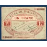 Bon ville Bailleul 1 franc, TB, 8.1914 Pirot 59-252 Billet