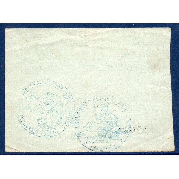 Bon Caisse d'épargne Avesnes-sur-Helpe 50 centimes, TTB-, ND Pirot 59-225 Billet