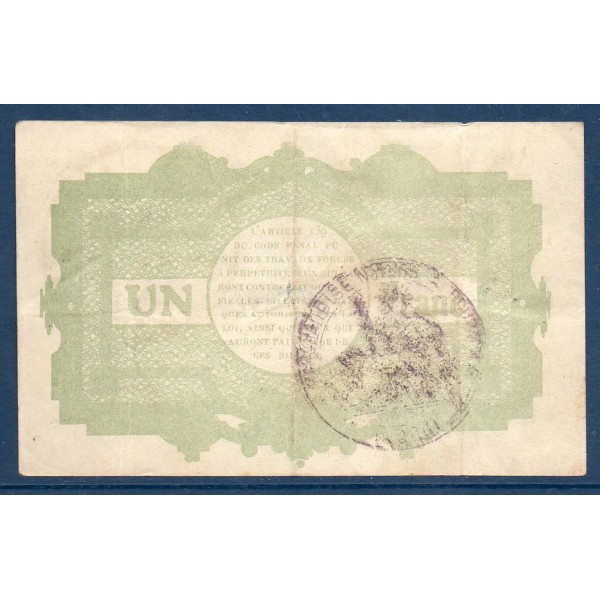 Bon municipal Anor 1 franc, TB, 9.11.1914 Pirot 59-83 Billet