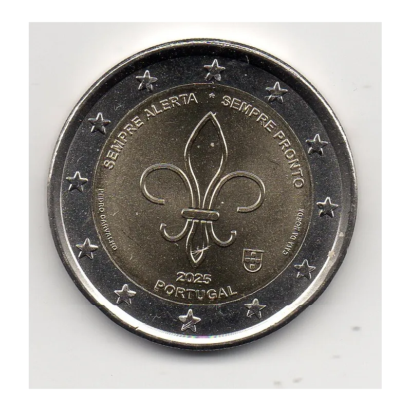 2 euro commémorative Portugal 2025 Scoutisme pièce de monnaie € 2 euro commémorative Portugal 2025 Scoutisme pièce de monnaie €