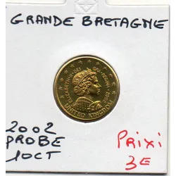Grande Bretagne essai 10 centimes 2002 Spl Probe