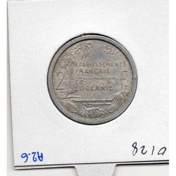 Océanie 2 Francs 1949 Sup-, Lec 21