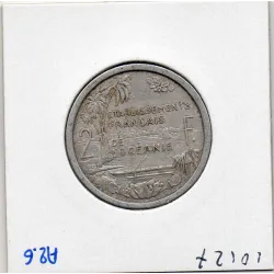 Océanie 2 Francs 1949 TTB, Lec.21