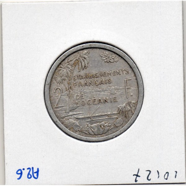 Océanie 2 Francs 1949 TTB, Lec.21
