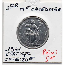 Nouvelle Calédonie 2 Francs 1971 Spl, Lec.56