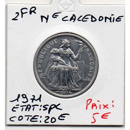 Nouvelle Calédonie 2 Francs 1971 Spl, Lec.56