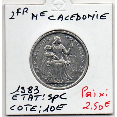 Nouvelle Calédonie 2 Francs 1983 Spl, Lec 63