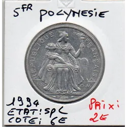 Polynésie Française 5 Francs 1994 Spl, Lec.63
