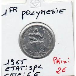 Polynésie Française 1 Franc 1965 SPL, Lec 2 pièce de monnaie