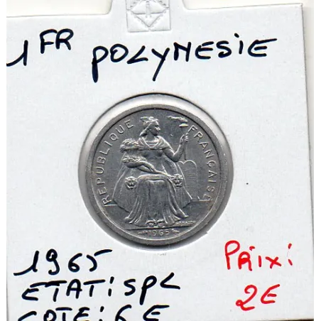 Polynésie Française 1 Franc 1965 SPL, Lec 2 pièce de monnaie