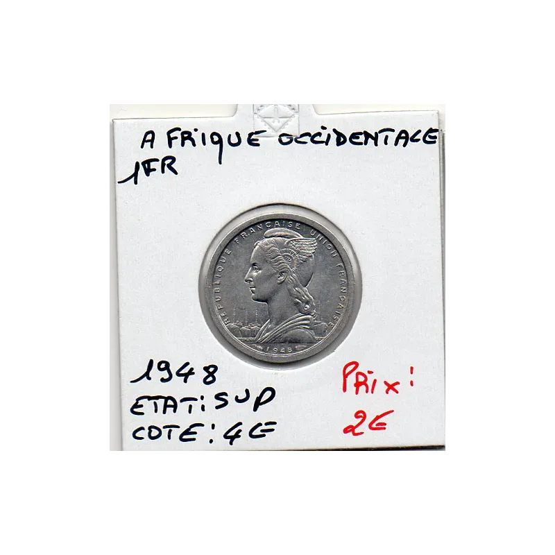 AOF Afrique Occidentale Française 1 Franc 1948 Sup, Lec.6 AOF Afrique Occidentale Française 1 Franc 1948 Sup, Lec.6