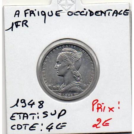 AOF Afrique Occidentale Française 1 Franc 1948 Sup, Lec.6
