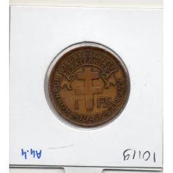 Madagascar 1 franc 1943 TTB, Lec 94 pièce de monnaie