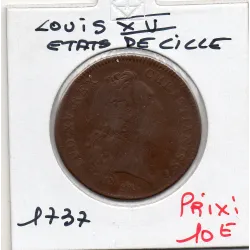 Jeton Louis états de Lille XV 1737 TB Feuardent 7242
