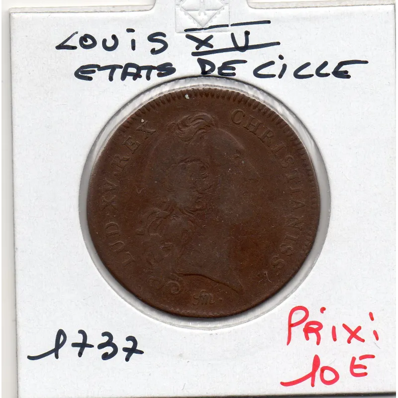 Jeton Louis états de Lille XV 1737 TB Feuardent 7242 Jeton Louis états de Lille XV 1737 TB Feuardent 7242