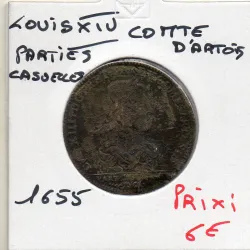 Jeton Louis XIV comte d'Artois, Parties Casuelles 1655 TB- Feuardent 6956