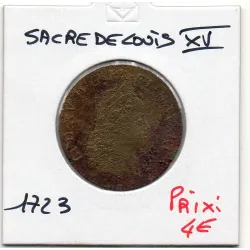 Jeton Sacre de Louis XV 1723 B+ Feuardent 7894