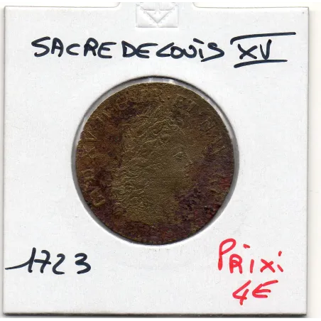 Jeton Sacre de Louis XV 1723 B+ Feuardent 7894