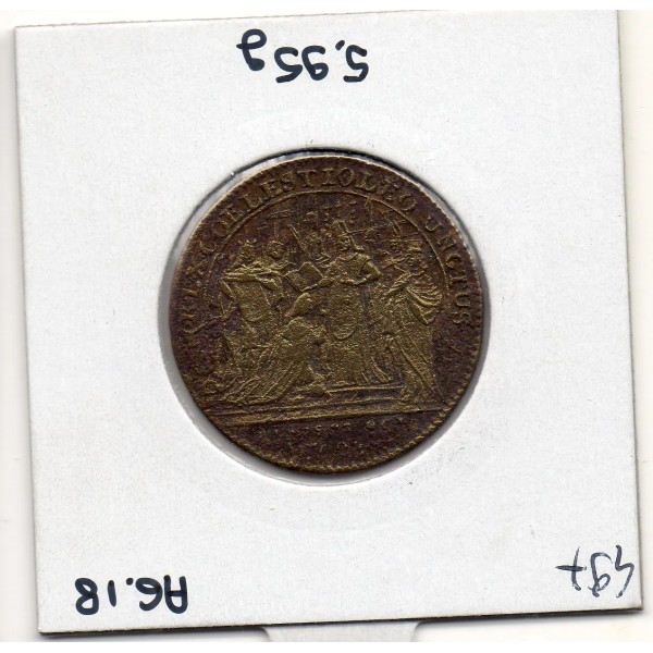 Jeton Sacre de Louis XV 1723 B+ Feuardent 7894