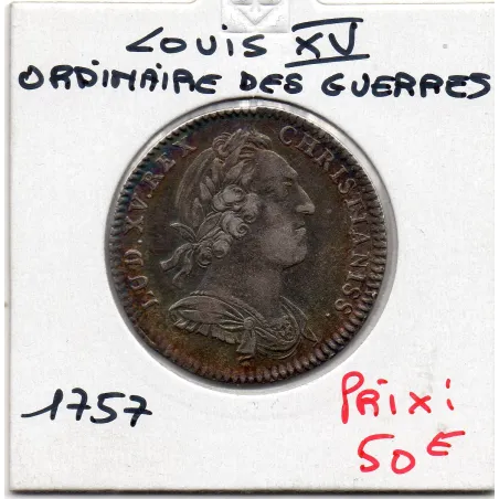 Jeton Louis XV Ordinaire des guerres 1757 TB Feuardent 609