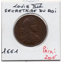 Jeton Louis XIV Secretaire du roi 1661