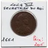 Jeton Louis XIV Secretaire du roi 1661