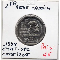 2 francs René Cassin Nickel 1998 Spl