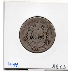 2 francs Napoléon III tête laurée 1866 A Paris B+