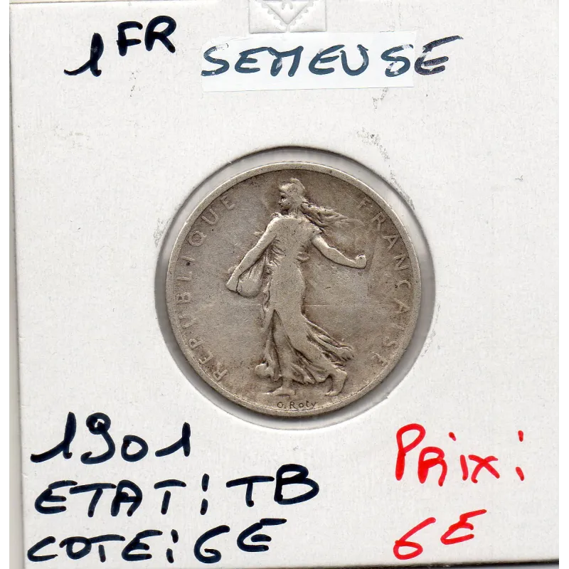 1 franc Semeuse Argent 1901 TB 1 franc Semeuse Argent 1901 TB