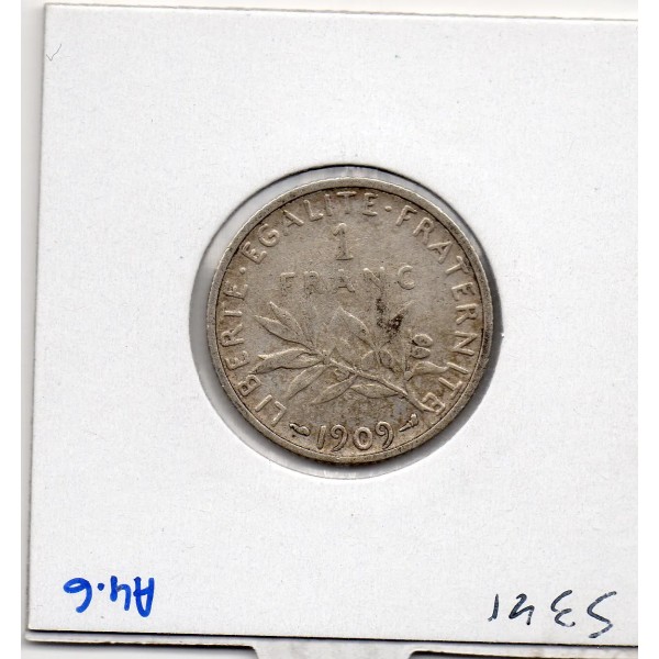 1 franc Semeuse Argent 1909 TTB+