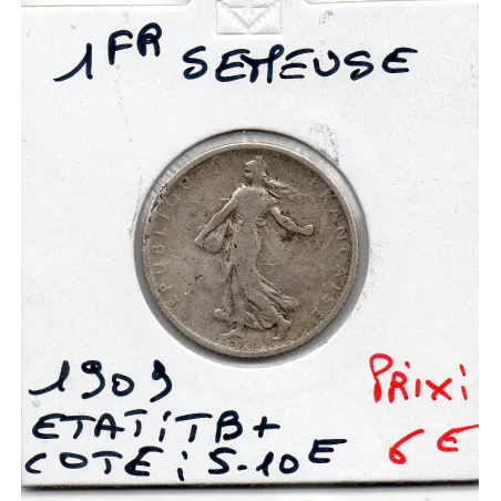 1 franc Semeuse Argent 1909 TB+