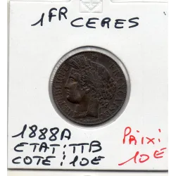 1 Franc Cérès 1888 TTB